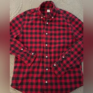 Crewcuts Red and Black Plaid Button Down Shirt